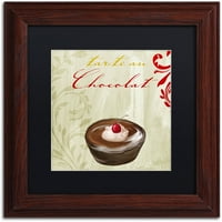 Zaštitni znak Likovna umjetnost Tartes Francais, Chocolat Umjetnost platna u boji Pekara crna mat, drveni