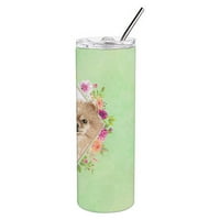 Carolines Treasures CK4379TBL pomeransko zeleno cvijeće od nehrđajućeg čelika oz Skinny Tumbler, OZ, višebojni