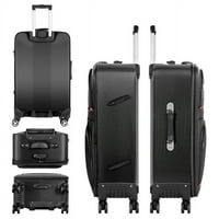 Hikolayae Jingpin kolekcija Softside Spinner Setovi za prtljag u elegantnoj crnoj boji, komad-TSA Brava