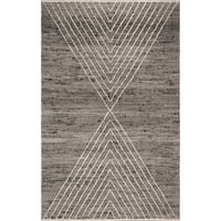 nuLOOM Mikaela ručno tkani pamuk od Jute i vune geometrijski ravni tepih, 8' 10', siva