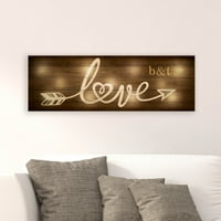 Personalizirano LED zidno platno-ljubavna Strela