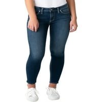 Silver Jeans Co. Ženske Skinny farmerke Elyse srednjeg rasta, veličine struka 24-36