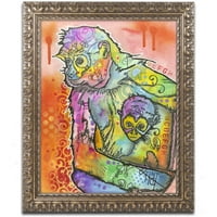 Zaštitni znak Likovna umjetnost majmun 1 umjetnost na platnu Dean Russo, Zlatni okićeni okvir