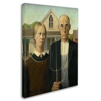 Zaštitni znak likovne umjetnosti' American Gothic ' platno Art Grant Wood