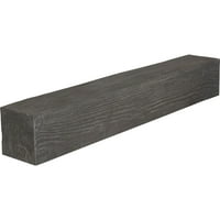 Ekena Millwork 6 H 8 D 72 W Sandblastirana FAU Wood kamin kamin mantel, stari Cedar