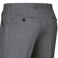 Muške hlače za odijelo Redovna fit solidna ravna prednja vuna odvojena haljina hlače hlače pantalone za muškarce