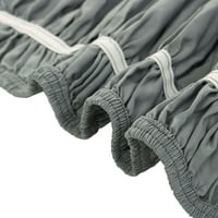 Unique Bargains elastična suknja sa Ruffledom od prašine sa 15 Drop Grey King