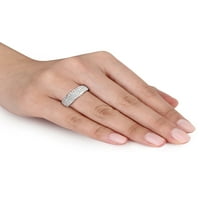 Carat T. W. Diamond 10kt Bijelo zlato Četveroredni polu-vječnost prsten