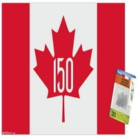 Kanada - 150. godišnjica zidni poster sa push igle, 14.725 22.375