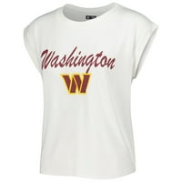 Ženski pojmovi Sport Bijeli krem ​​Washington zapovjednici Montana Knit Majica i kratke hlače