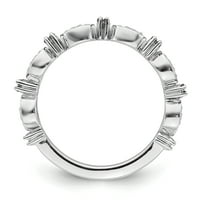 Stackable Expressions Sterling Silver Lab Kreiran Safirni Dijamantski Prsten