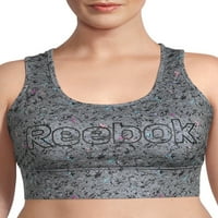 Reebok Women's Plus ReDug line Print Medium Impact Bra grudnjak