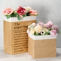 Unique Bargains 31x16x papirna kesa pismo uzorak cvijet torba za pakovanje Bijelo pakovanje