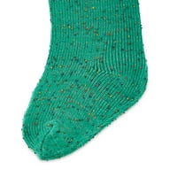 Holiday Time Jumbo Teal Knit Čarapa, 36