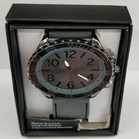 Accutime analogni sat za odrasle sa silikonskim remenom u boji srebro-4019WMM
