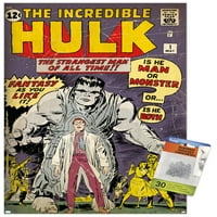 Marvel Comics - Hulk - Nevjerovatni Hulk zidni poster sa pućimpinima, 14.725 22.375