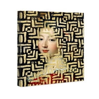 Wynwood Studio klasični i figurativni zidni umjetnički platneni otisci portreta 'zlatne kraljice' - Zlatni,