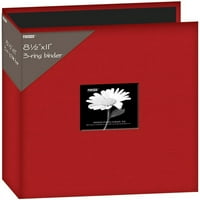 Pioneer 3-prsten tkanini album 8,5 x11 - crvena