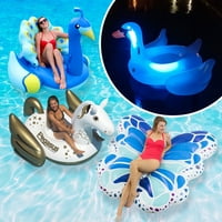 Swimline Životinjsko Carstvo Ekstra Veliki Bazen Pluta Kombinovani Paket Vrijednosti: Lagani Labud, Paun,