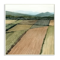 Stupell Industries Countryside crop Fields zelena planinska pejzažna zidna ploča, 15, dizajn Grace Popp