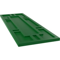 Ekena Millwork 18 W 64 H True Fit PVC Hastings roletne sa fiksnim nosačem, Viridian Green