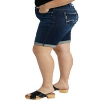 Silver Jeans Co. Ženska Plus Veličina Suki srednji rast Bermuda kratke veličine struka 12-24