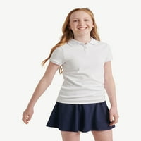 Pravda djevojke uniforma kratki rukav pletena Polo majica, 3 pakovanja, veličine XS-XLP