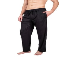 Muške pidžama pantalone dres pletene PJ pantalone za muškarce pamučne pantalone za spavanje za muškarce crne