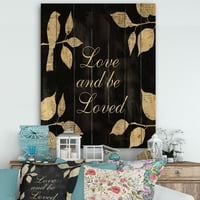Designart 'Love and Be Loved Cottage Collage' Lake House Print na prirodnom borovom drvetu