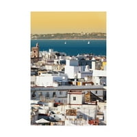 Zaštitni znak Likovna umjetnost 'Made in Spain City of Cadiz at Sunset VIII' umjetnost na platnu Philippe