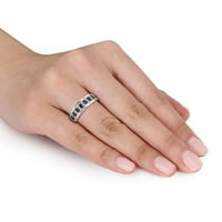 Miabella ženski CT. Safir i karat T. W. dijamant 10kt prsten za godišnjicu bijelog zlata