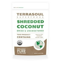 Terrasoul Superfoods Organski Srednje Isjeckan Kokos, 1. Lb