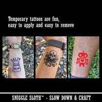 Blaženi list i bobice vodootporna privremena tetovaža postavljena lažna umjetnička kolekcija - tamnoplava