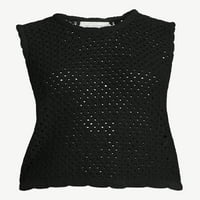 Besplatan sklop ženski heklani džemper bez rukava, veličine XS-XXXL