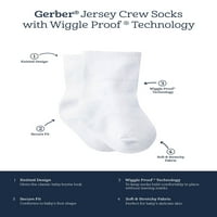 Gerber Baby Boys And Girls Unise Wiggle-Proof dres Crew čarape, paket, veličine novorođenče-mjeseci