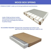 8 Split Wood Bo opružni temelj za dušek, pune XL veličine