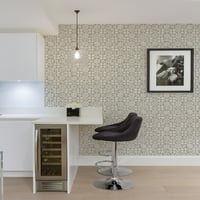 Prednost Izeda Taupe Floral Tile Wallpaper