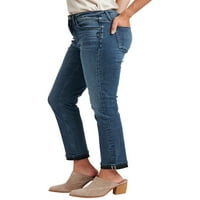 Silver Jeans Co. Ženske traperice Beau Mid Rise tanke noge, veličine struka 24-34