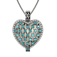 Nana Heart of Heart Birthstone medaljon majka ženski privjesak za odrasle, Platinasti-Martovski kamen 5