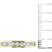 Carat T. W. Diamond 14kt polu-vječnost prsten za godišnjicu žutog zlata