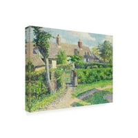 Zaštitni znak likovne umjetnosti 'seljačke kuće, Eragny' platnena Umjetnost Pissarra