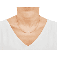 Ženska ogrlica sa lancem od čvrstog sjaja od 10kt žutog zlata, 18