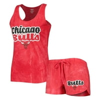 Ženski koncepti Sport Red Chicago Bulls Billboard Tank Top & Shorts Set za spavanje