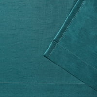 Ekskluzivne kućne zavjese Chateau Striped Fau Silk Grommet Top pari na panel zavjesa, 54x108, Teal