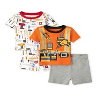Dječiji Place Baby Boy & Little Boy uski pamučni kratki rukav i kratki set pidžame, veličine mjeseci-5t