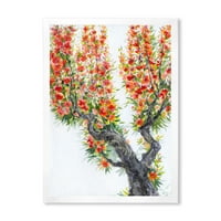 Cvjetanje cvijeća starog drveta u proljeće II uokvireno slikarstvo platno Art Print