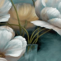 Remek-djelo Umjetnička galerija miris ljetne Anemone Teal od Nan Canvas Art Print 24 36