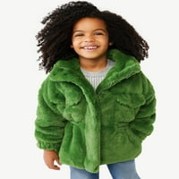 Scoop Girls Fau krznena jakna sa Cinched strukom, veličine 4-12