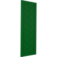 Ekena Millwork 12 W 31 H True Fit PVC jednoslojni kokoši modernog stila fiksne kapke, viridijski zeleni