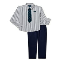 Freestyle Revolution Boys Dress Shirt and Pants with Tie Outfit Set, 3-komad, veličine 4-14